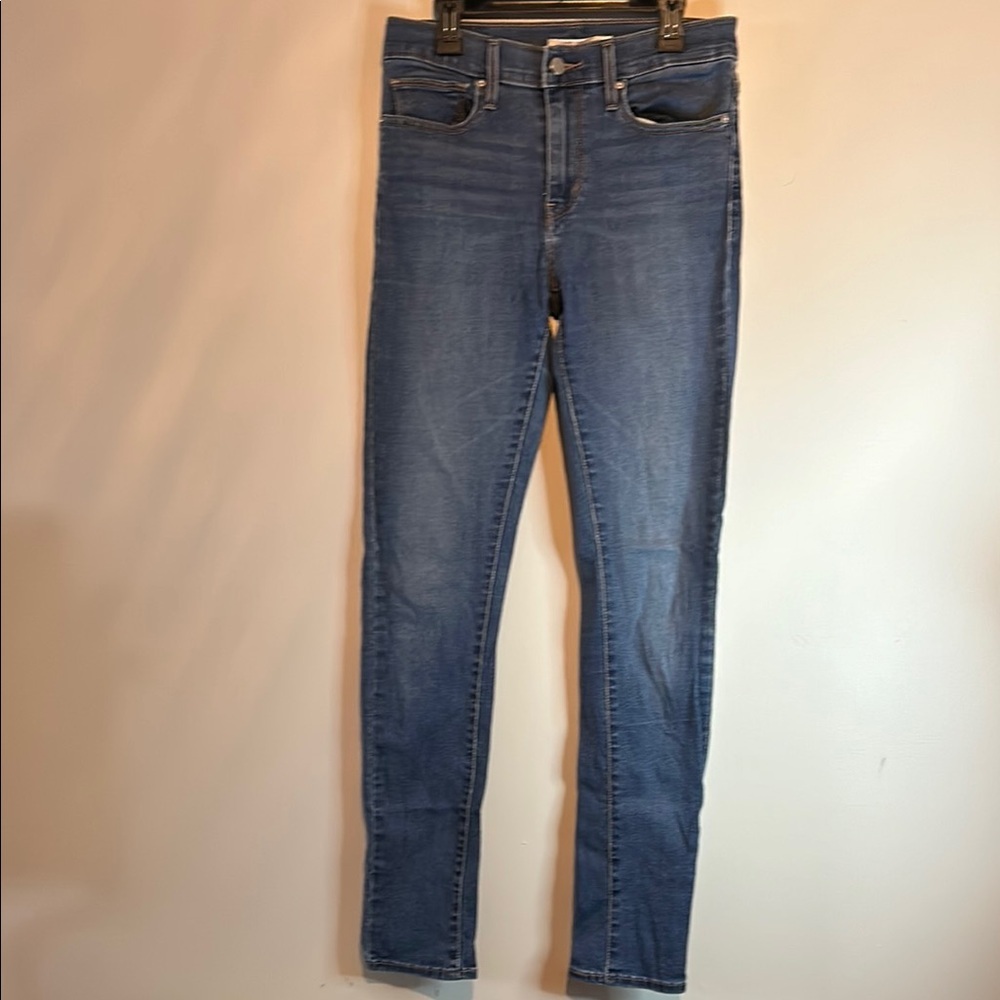 Levi's Blue Denim Jeans with Iconic Leather Patch